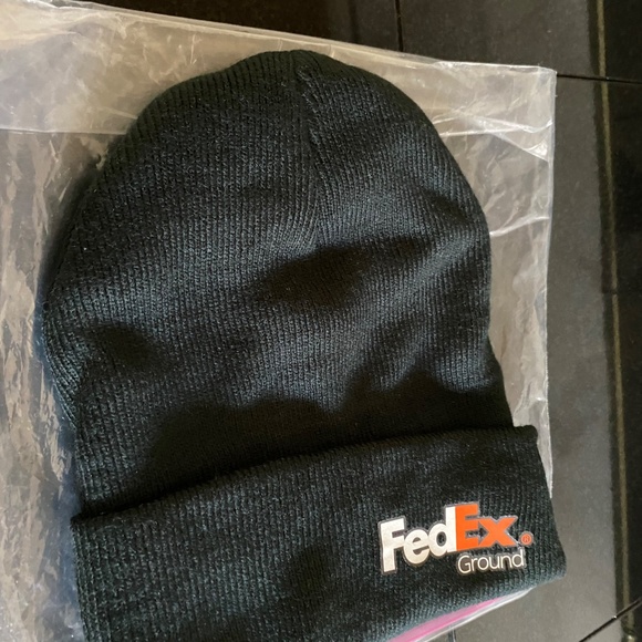FedEx Knit Beanie Hat | Embroidered Logo |BLACK | Made in USA - Picture 5 of 6
